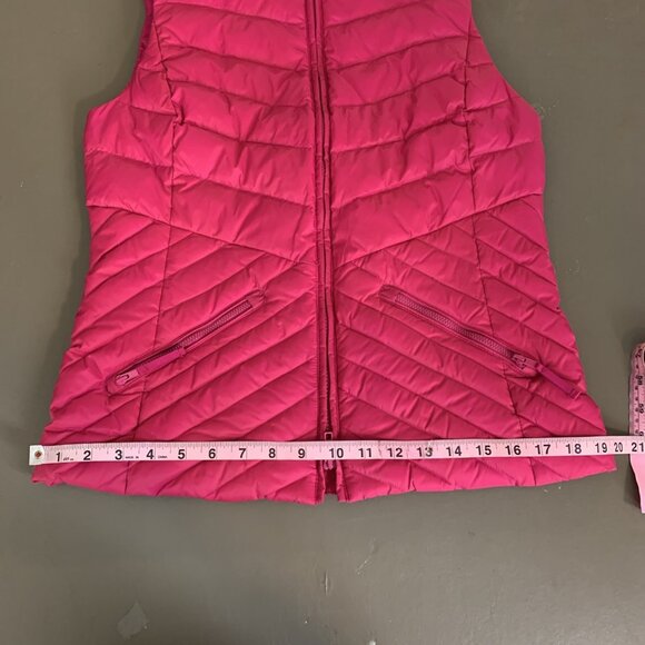 Talbots Womans S Vest Quilted Puffer Down Filled Pink Zip Front Pockets Classic - Picture 11 of 12
